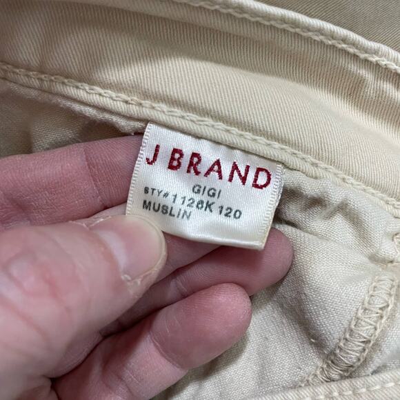 J Brand Gigi Muslin Cropped Flare Khaki Pants - Size 25 - Japanese Luxe Twill - Picture 5 of 9